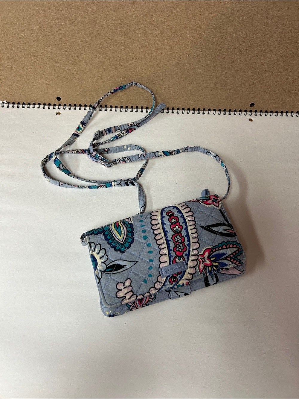 Vera Bradley Light Blue Quilted Paisley Crossbody